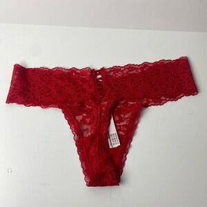 Victoria's Secret Scarlet Lace Thong